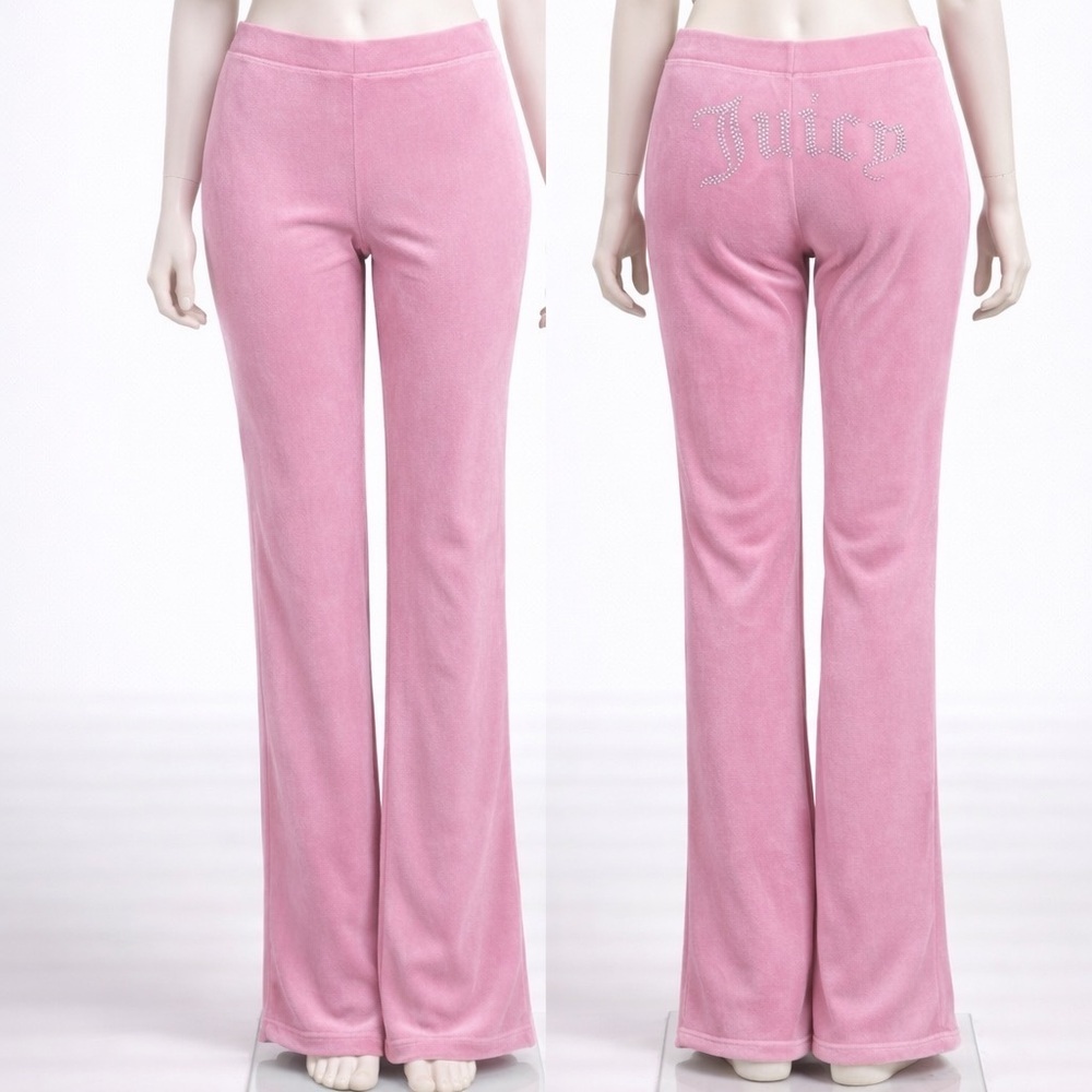 Juicy Couture OG Pink Velour Track Pants – Big Bling Logo, XL NWT, Y2K - Picture 2 of 8